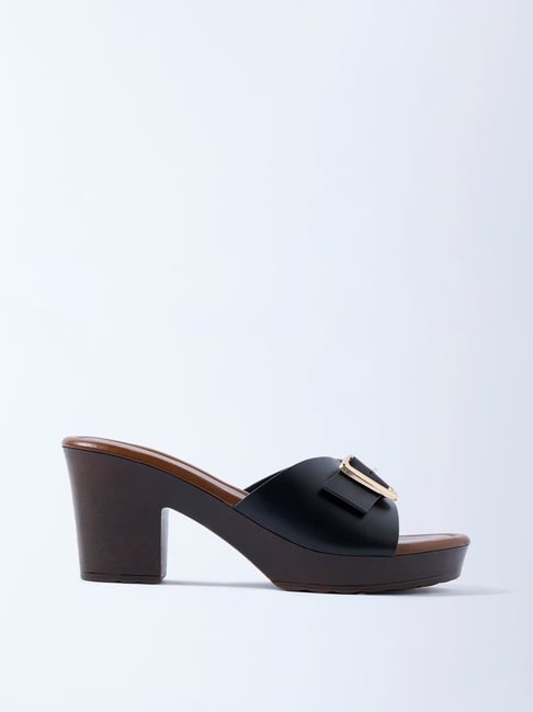 LUNA BLU by Westside Black Block Heel Sandals-picture-26