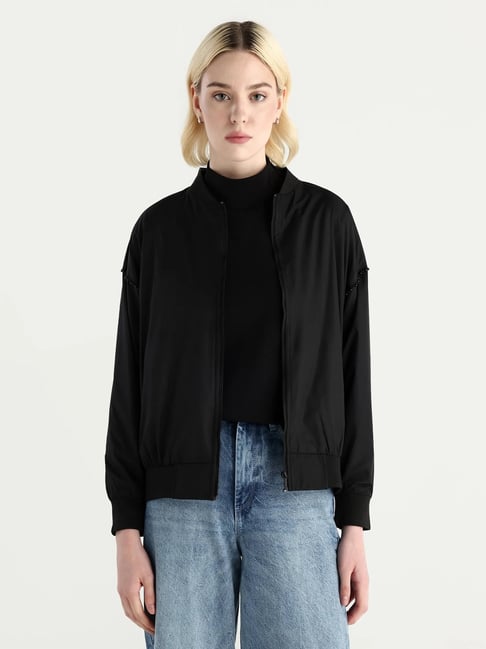 RAREISM Black Polyester Relaxed Fit Jacket-picture-48