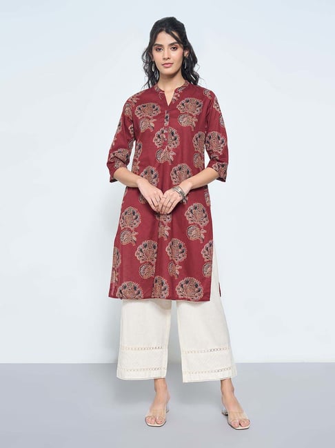 Rangmanch By Pantaloons Red Regular Fit Printed Kurta-picture-41