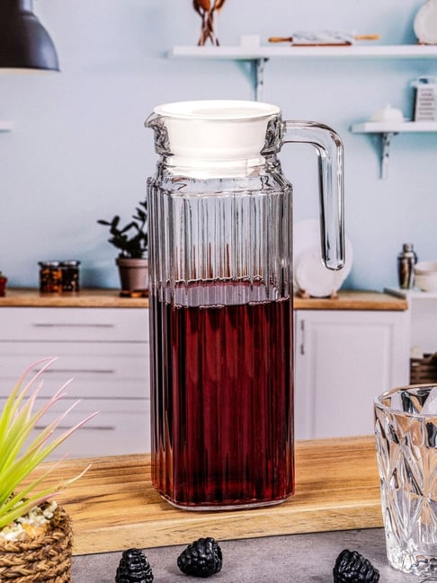 ROXX Clear Glass Jug with Lid (1100 ml)