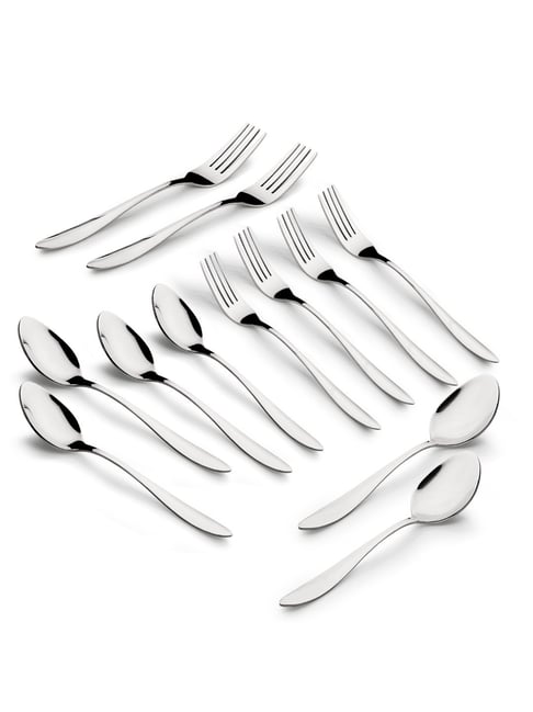 Bergner Silver Stainless Steel Essential Plus Passion Cutlery - Set of 6