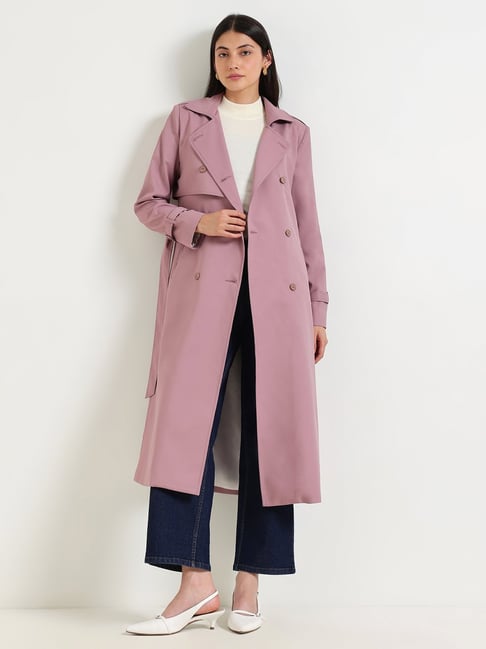 Fablestreet Lilac Twill Trench Coat