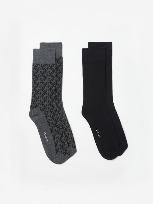 GANT Mens G Monogram Multicolour Printed Socks - Pair of 2