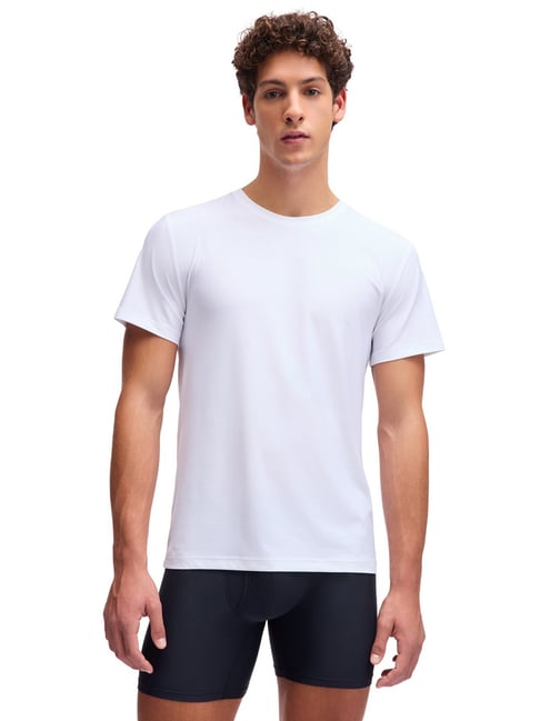 UNDER ARMOUR White Classic Fit Solid Undershirt (Pack of 2)