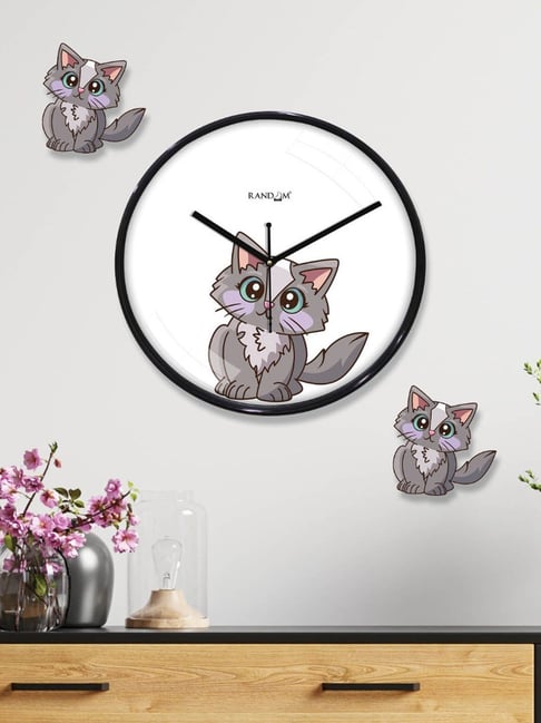 Random Multicolor Plastic Round Wall Clock-picture-23