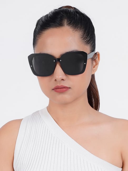 joker & witch odette black uv protection wayfarer sunglasses for women
