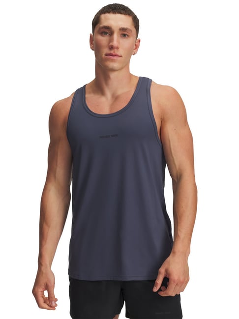 UNDER ARMOUR Gray Regular Fit Solid Sleeveless Project Rock Iso-Chill Vest-picture-46