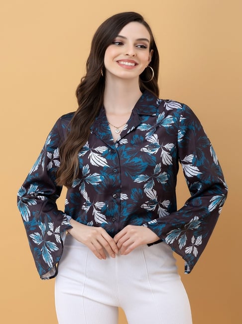 PURYS Black Regular Fit Printed Shirt-picture-26