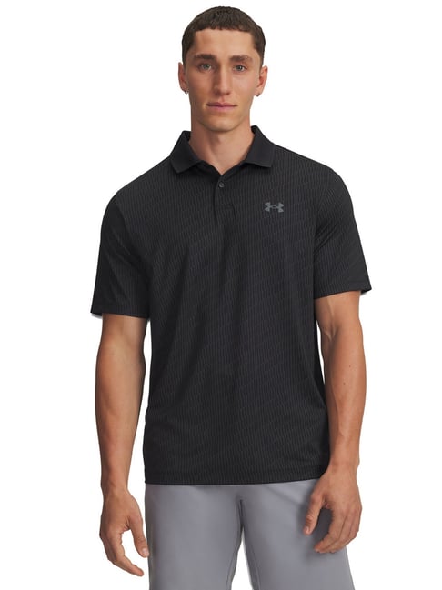 UNDER ARMOUR Black Regular Fit Solid Short Sleeves Matchplay T-Shirt-picture-16