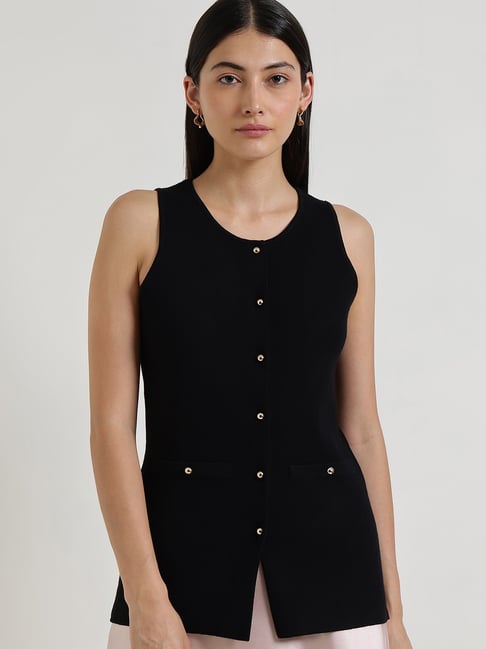 fable street Fablestreet Black Waistcoat-picture-17