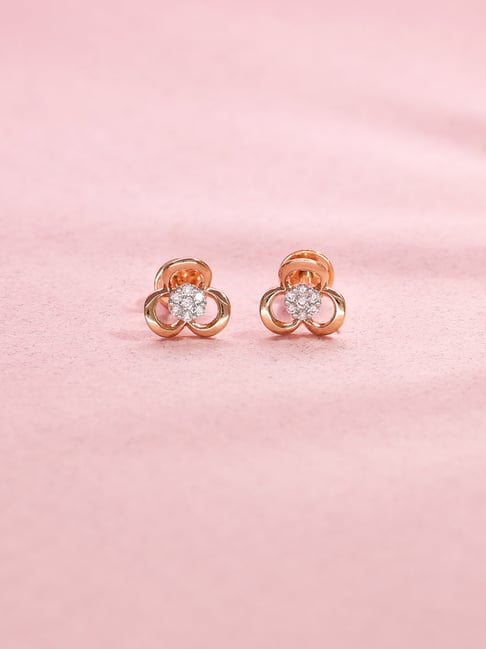 P.N.Gadgil Jewellers 18k (750) Diamond Yellow Gold Earrings for Women