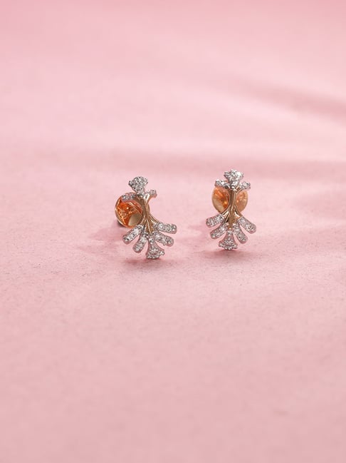 P.N.Gadgil Jewellers 14k (585) Diamond Yellow Gold Earrings for Women-image-32
