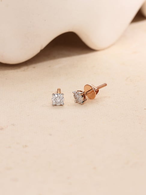 P.N.Gadgil Jewellers 14k (585) Diamond Yellow Gold Earrings for Women