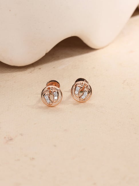 P.N.Gadgil Jewellers 14k (585) Diamond Yellow Gold Earrings for Women-image-33