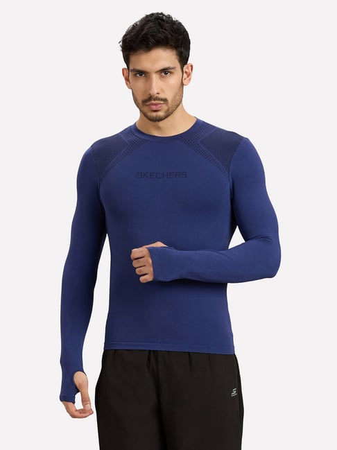 Skechers Blue Fitted Sports T-Shirt-picture-38