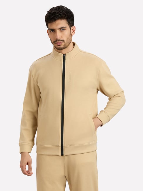 Skechers Beige Regular Fit Sports Jacket
