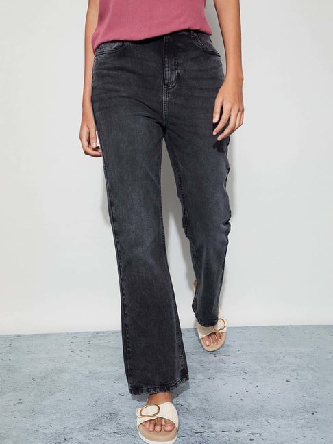 Fame Forever By Lifestyle Medium Grey Cotton Regular Fit Jeans