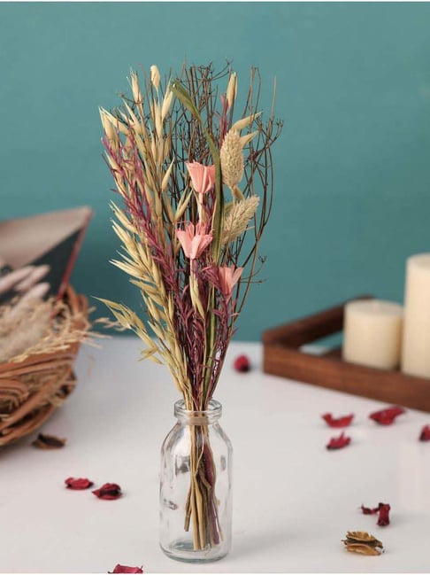 De Maison Decor Pink Floral Vase with Flowers