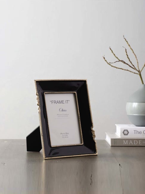 De Maison Decor Black Enamel Gold Photoframe