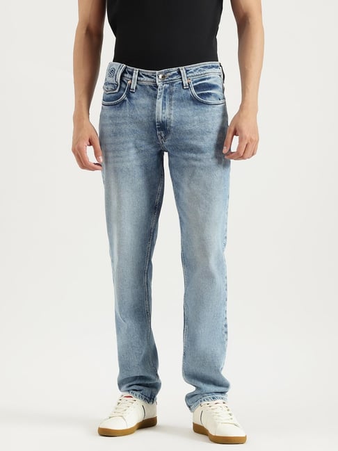 United Colors of Benetton Solid Straight Fit Washed Jeans-picture-39