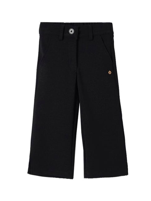 ELLE Girls Black Polyester Solid Trouser-picture-10