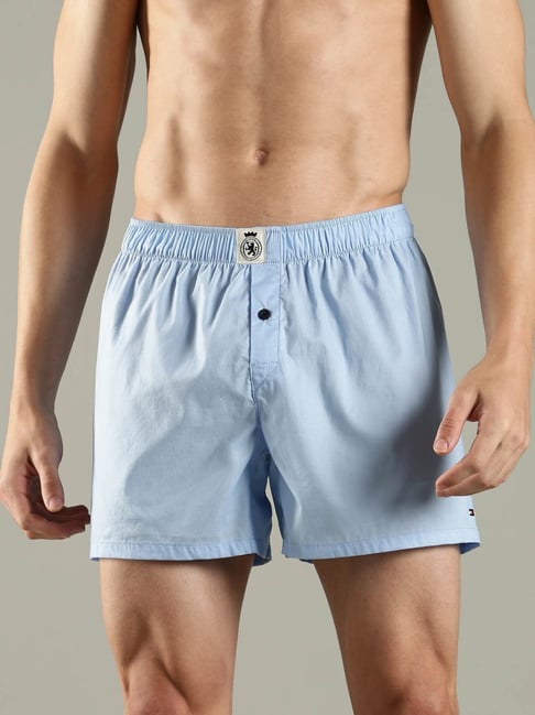 Tommy Hilfiger Blue Cotton Regular Fit Boxers
