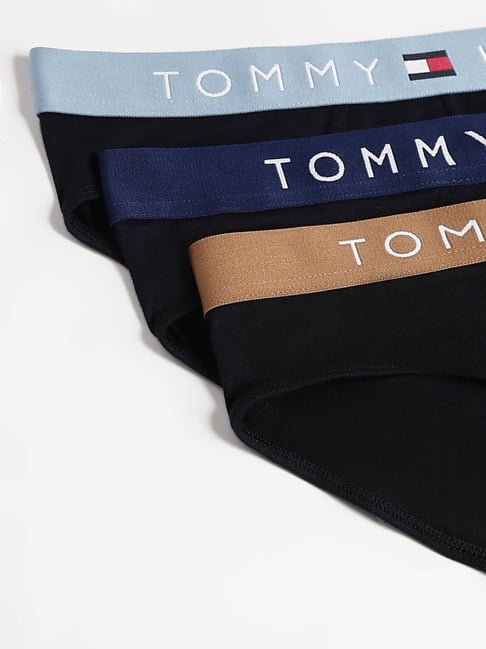 Tommy Hilfiger Multicolor Cotton Regular Fit Briefs - Pack Of 3-image-16