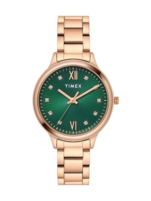 TIMEX Trendline Green Round Dial Analog Women's Watch - TWTL12115