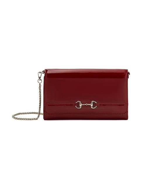 Miraggio Red Bonnie Medium Leather Clutch