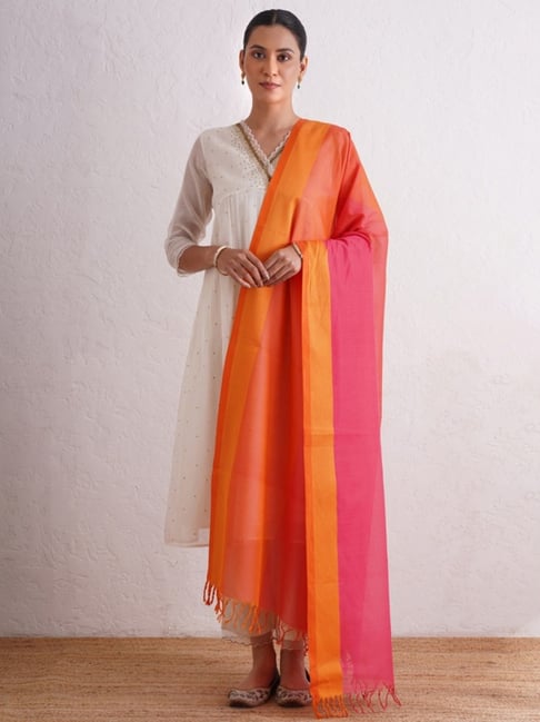 Jaypore Multicolour Maheshwari Dupatta-picture-47