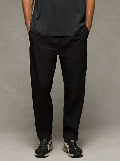 American Eagle Black Regular Fit Trackpants
