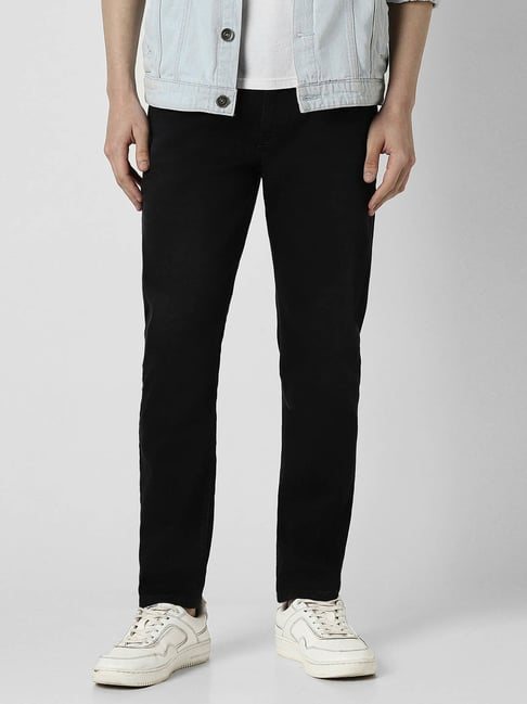 Peter England Black Cotton Slim Fit Jeans-picture-29