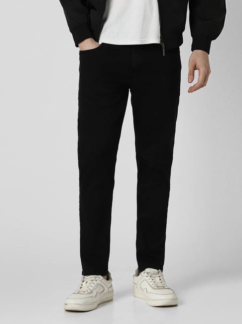 Peter England Black Cotton Slim Fit Jeans-picture-43