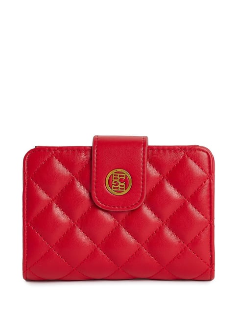BCBG Red Quilted Wallet