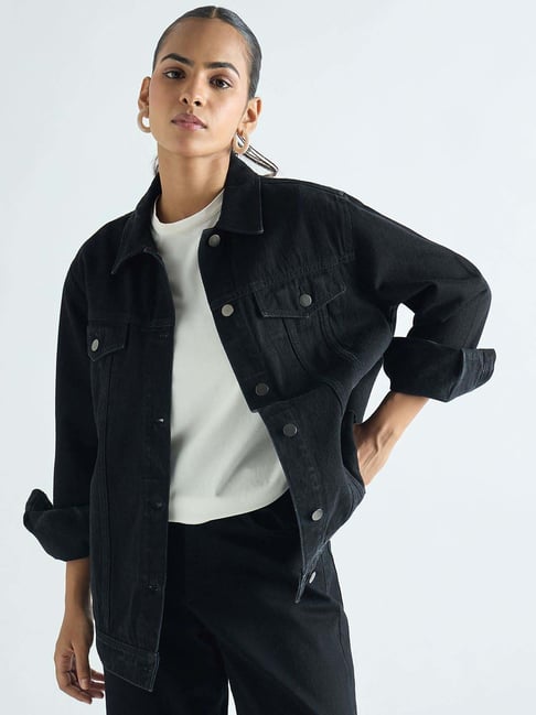 Femmella Black Relaxed Fit Jacket-picture-12