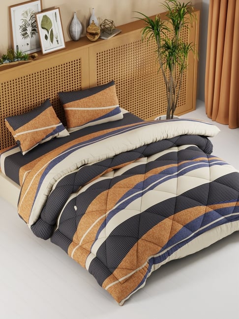 Kopa Multi Microfiber Abstract 150 TC Double Bedsheet - Set of 4-picture-18
