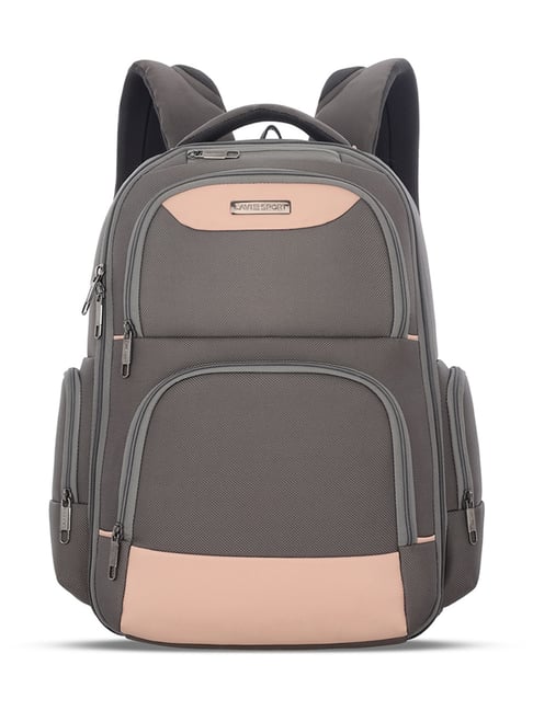 LAVIE SPORT Grey & Pink BUSINESS ELITE25 Medium Laptop Backpack