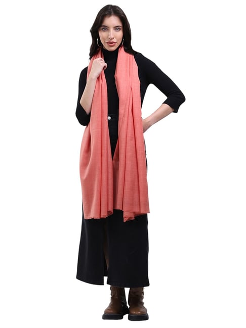 Monte Carlo Coral Wool Shawl-picture-20