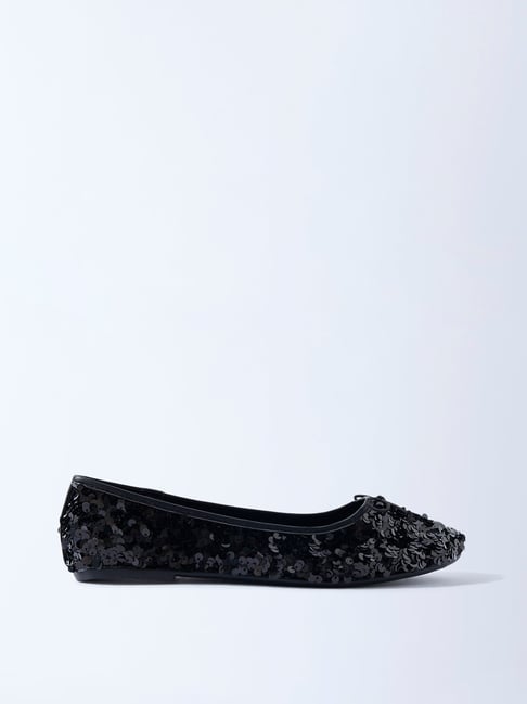 LUNA BLU by Westside Black Sequin Detailed Ballerina-picture-19