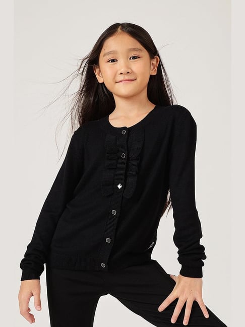One Friday Girls Black Regular Fit Sweater-picture-19