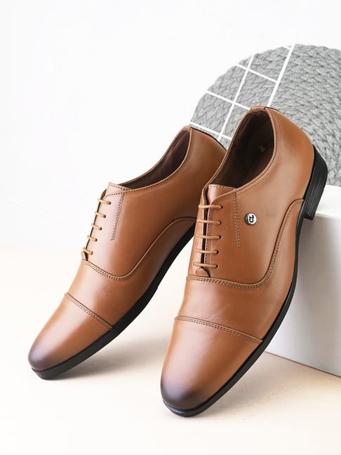 Carlton London Men's Tan Oxford Shoes-picture-14