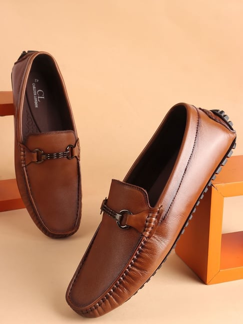 Carlton London Men's Tan Loafers-picture-11