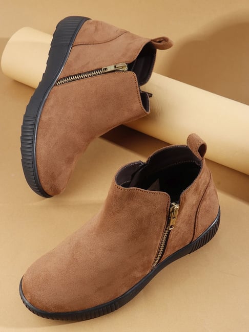 Carlton London Women's Tan Booties