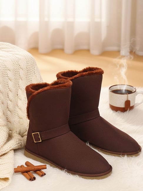 Carlton London Women's Brown Snow Boots-picture-22