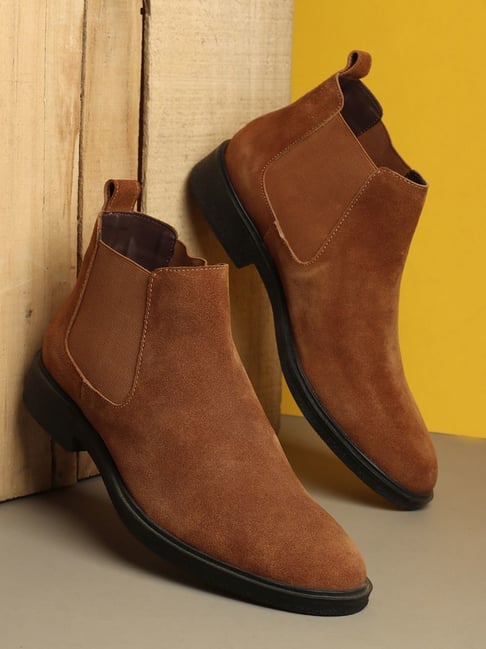 Carlton London Men's Tan Chelsea Boots