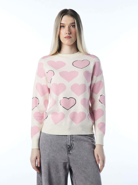 Only White Regular Fit Printed Sweater-picture-18