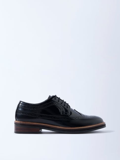 SOLEPLAY by Westside Black Perforated Brogues Leather Shoes