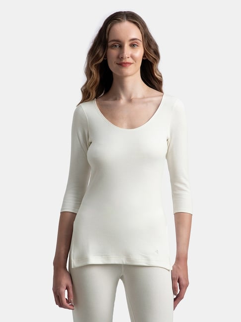 Jockey 2543 Women's Super Combed Cotton Rich Brushed Three Quarter Sleeve Thermal Top