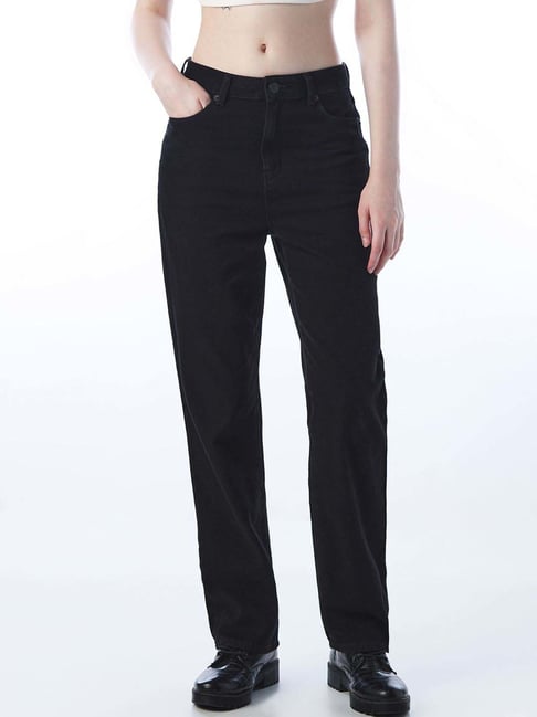 Only Black Cotton Straight Fit Jeans-picture-31