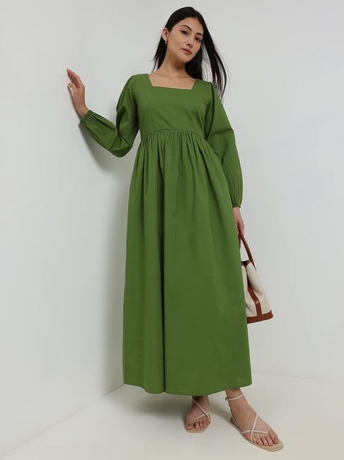 Fablestreet Green Regular Fit Dress-picture-34